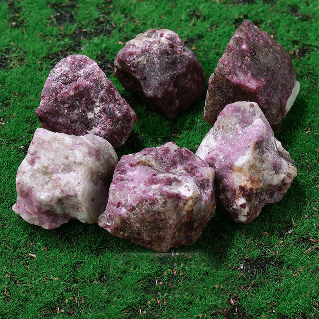 Astralee Jewelry purple and white raw crystal rough stone
