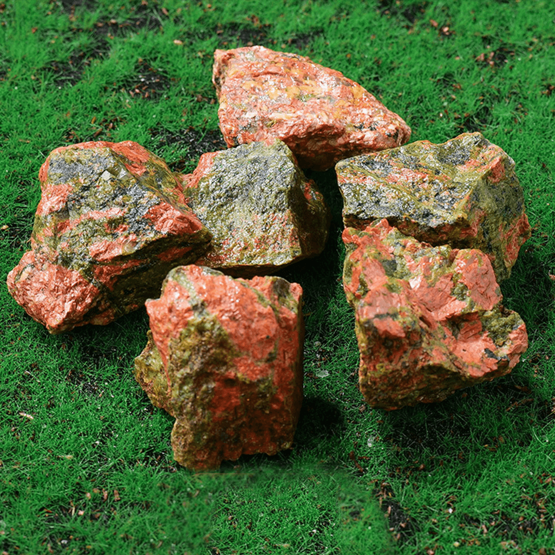 Astralee Jewelry red and green raw crystal rough stone