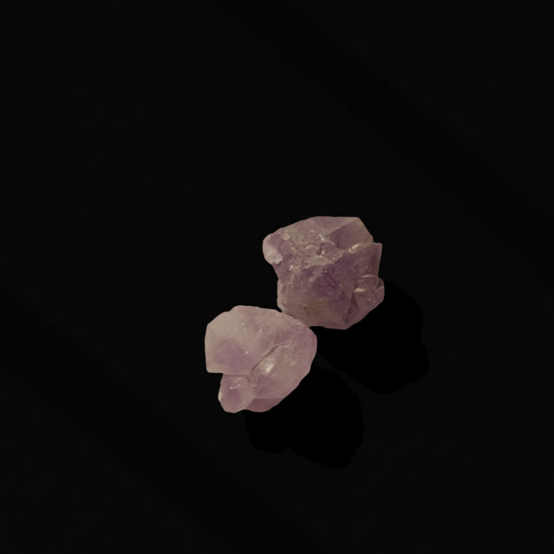Astralee Jewelry two pink crystal rough stones