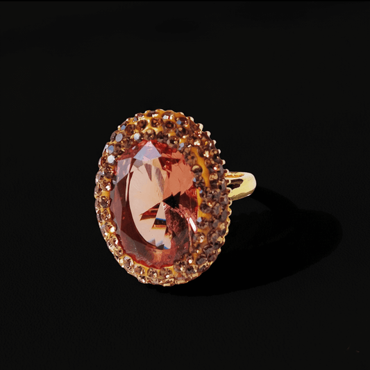 Astralee Jewelry Vintage Zultanite Ring with a large red gemstone