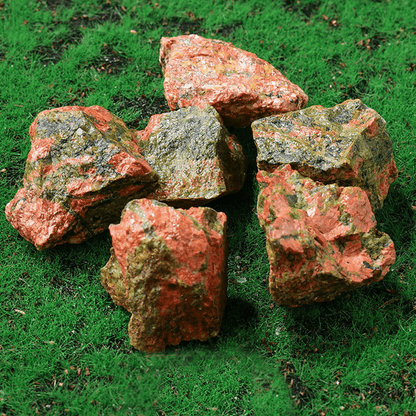 Astralee Jewelry red and green raw crystal rough stone