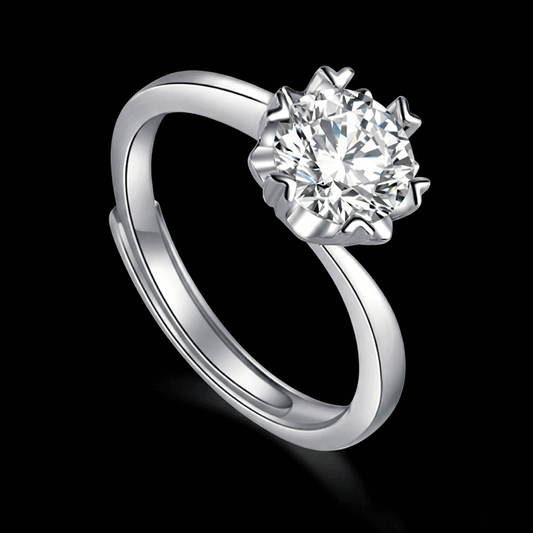 Adjustable 1 Carat Moissanite Ring