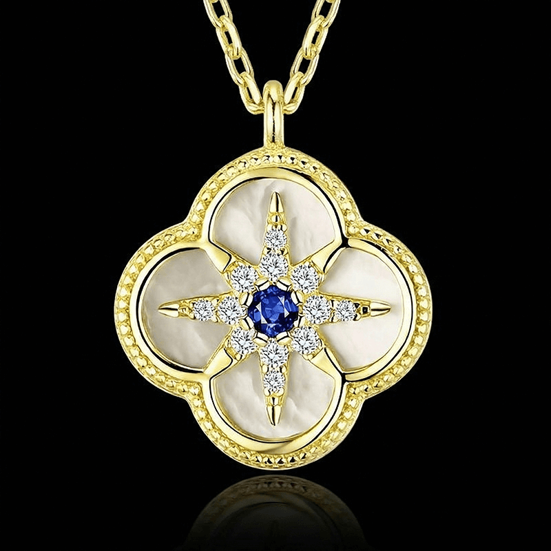 gold four leaf clover necklace