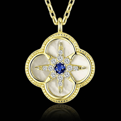 gold four leaf clover necklace