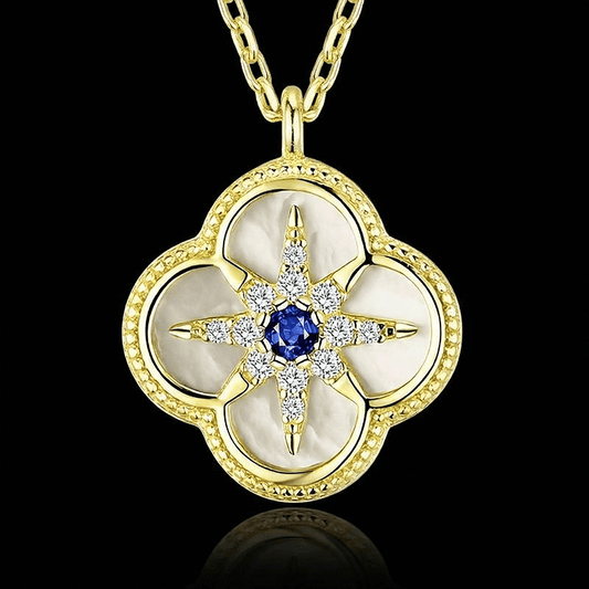 gold four leaf clover necklace