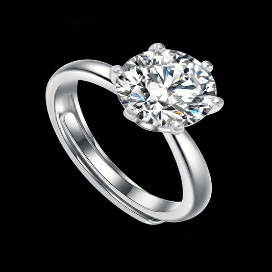 Adjustable 2 Carat Moissanite Ring
