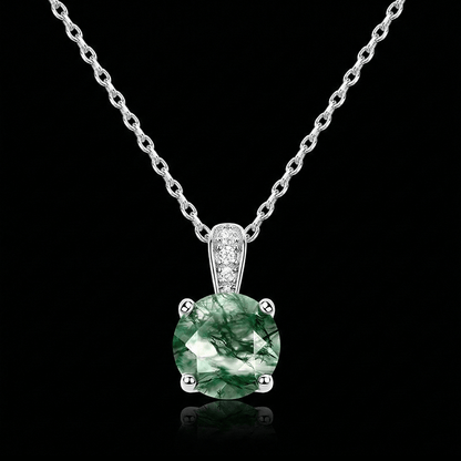 S925 Silver Agate Necklace