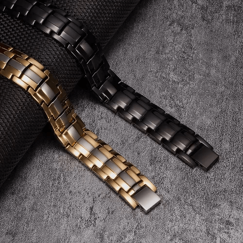 two magnetic therapy bracelets