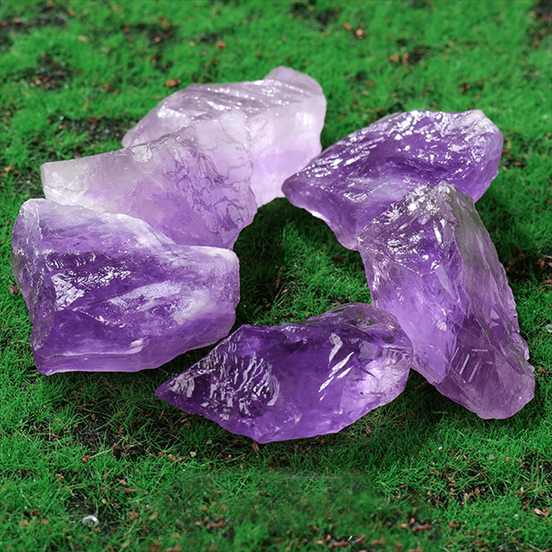 purple crystal rough stone