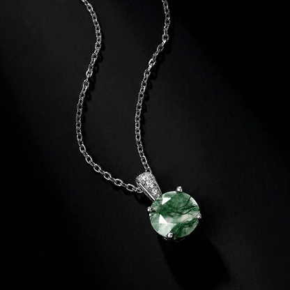 Agate Necklace in Silver