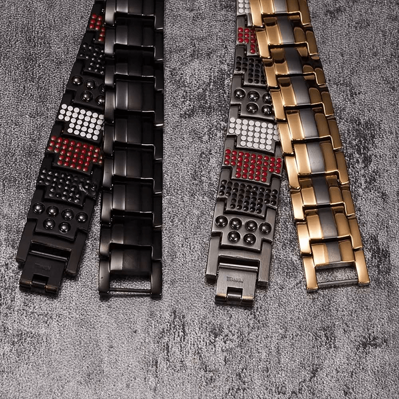 two magnetic bracelets for men