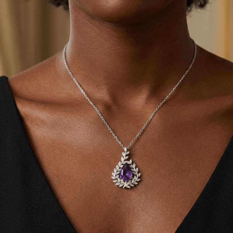 Amethyst Pendant Necklace