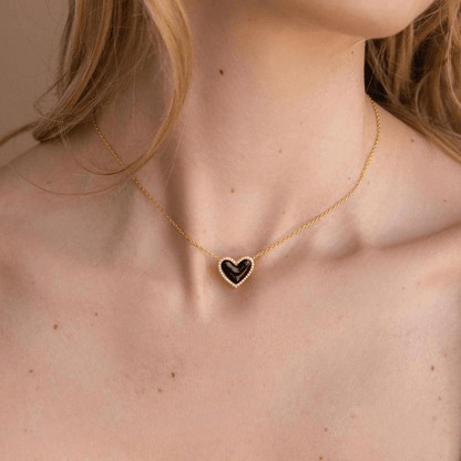 gold heart necklace