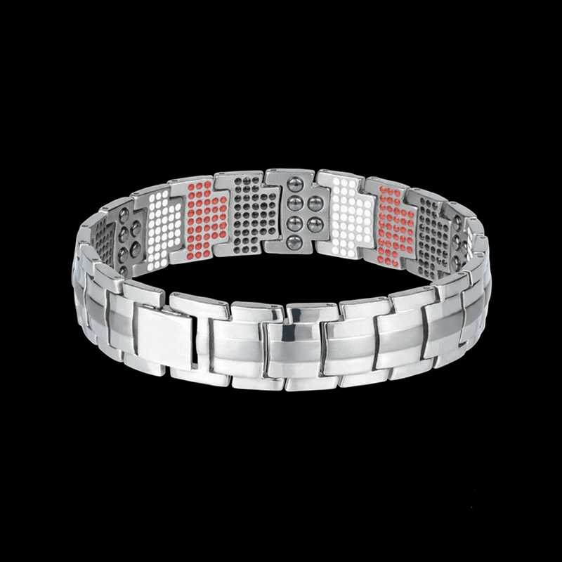 silver magnetic bracelets for men