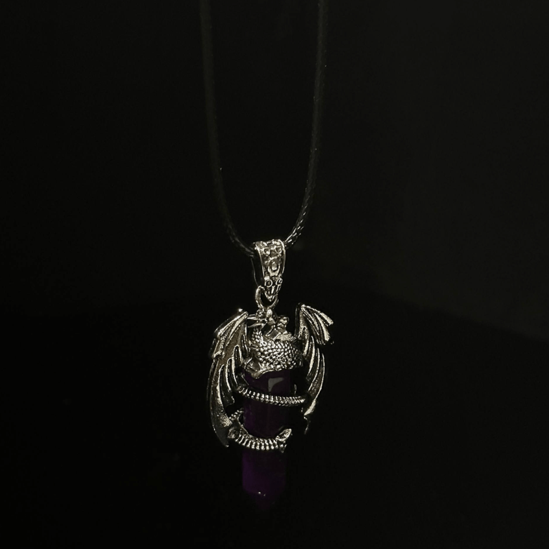 amethyst crystal necklace