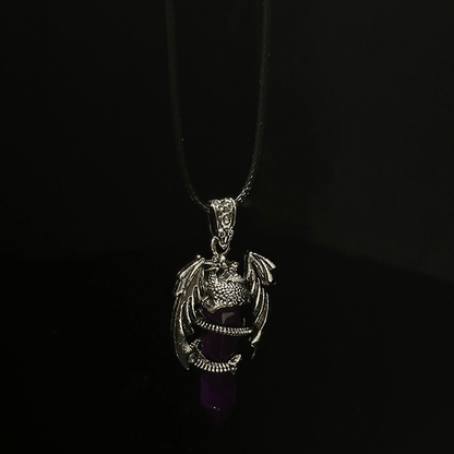amethyst crystal necklace