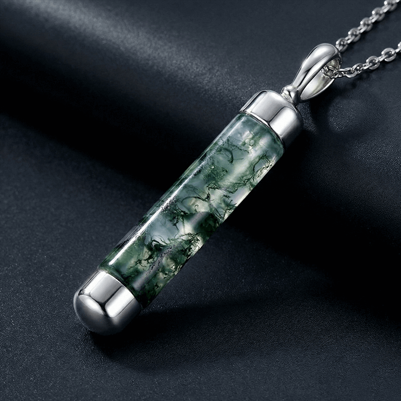 Moss Agate Gemstone Necklace