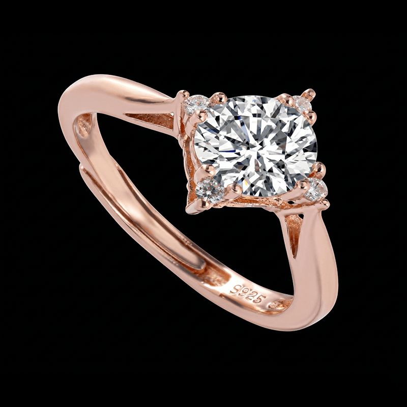 Adjustable Radiant Cut Moissanite Ring