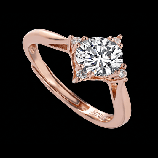 Adjustable Radiant Cut Moissanite Ring