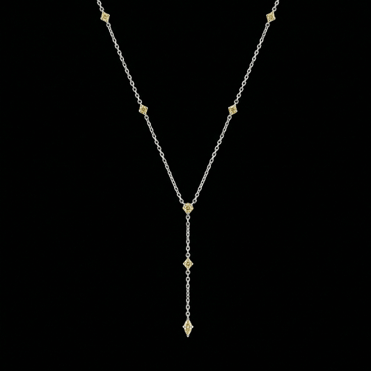silver lariat necklace