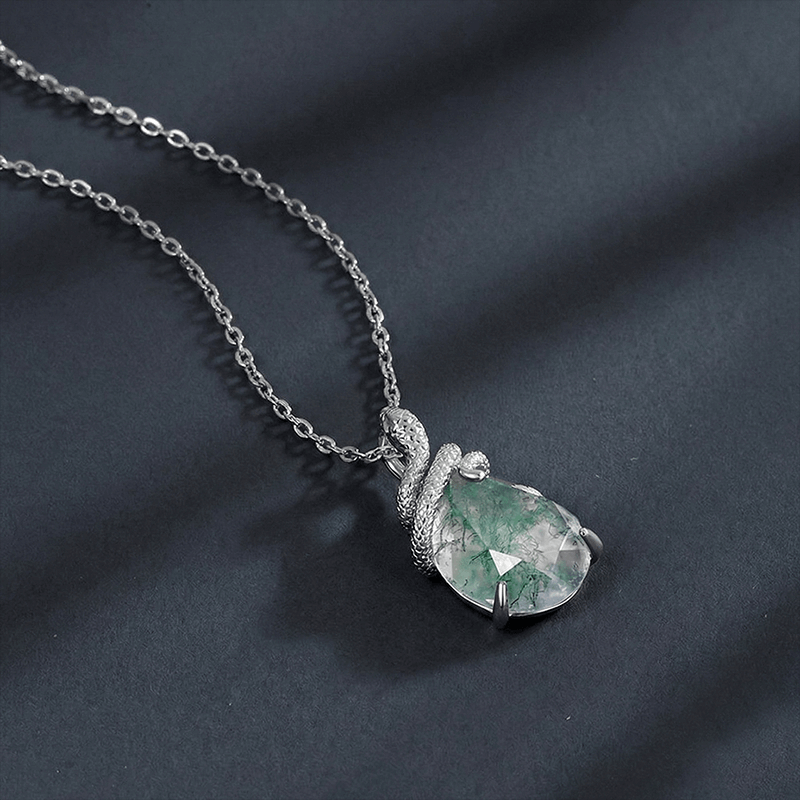 Snake Moss Agate Necklace