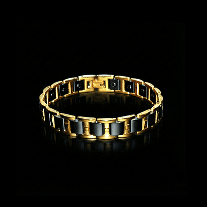 couple magnetic bracelet in black and gold