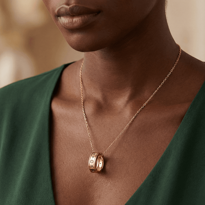 Initial Necklace Silver 925