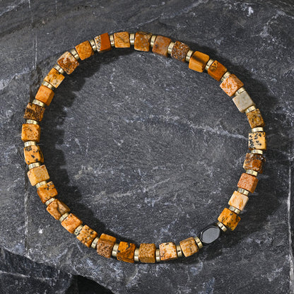 Astralee Jewelry 4mm landscaple jasper beads bracelet